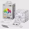 Õhkjahuti ASUS TUF GAMING TF120 ARGB Valge EDITION — 3×120 mm ventilaatorid, 1900 RPM, 29 dB, kaugjuhtimispult