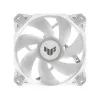 Õhkjahuti ASUS TUF GAMING TF120 ARGB Valge EDITION — 3×120 mm ventilaatorid, 1900 RPM, 29 dB, kaugjuhtimispult