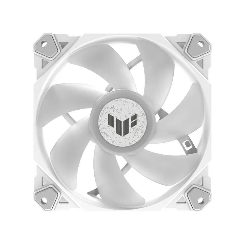 Õhkjahuti ASUS TUF GAMING TF120 ARGB Valge EDITION — 3×120 mm ventilaatorid, 1900 RPM, 29 dB, kaugjuhtimispult