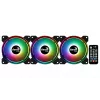 Aerocool Saturn 12F Pro ARGB korpuse ventilaatorid, 3 tk komplekt koos kontrolleriga, 120 mm