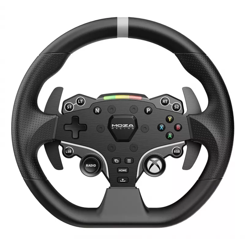 Moza Racing ESX rool, Rool, Xbox, D-pad, Kodu nupp, Menüü nupp, Start nupp, Must, Alumiinium, Polüuretaan, Alumiinium