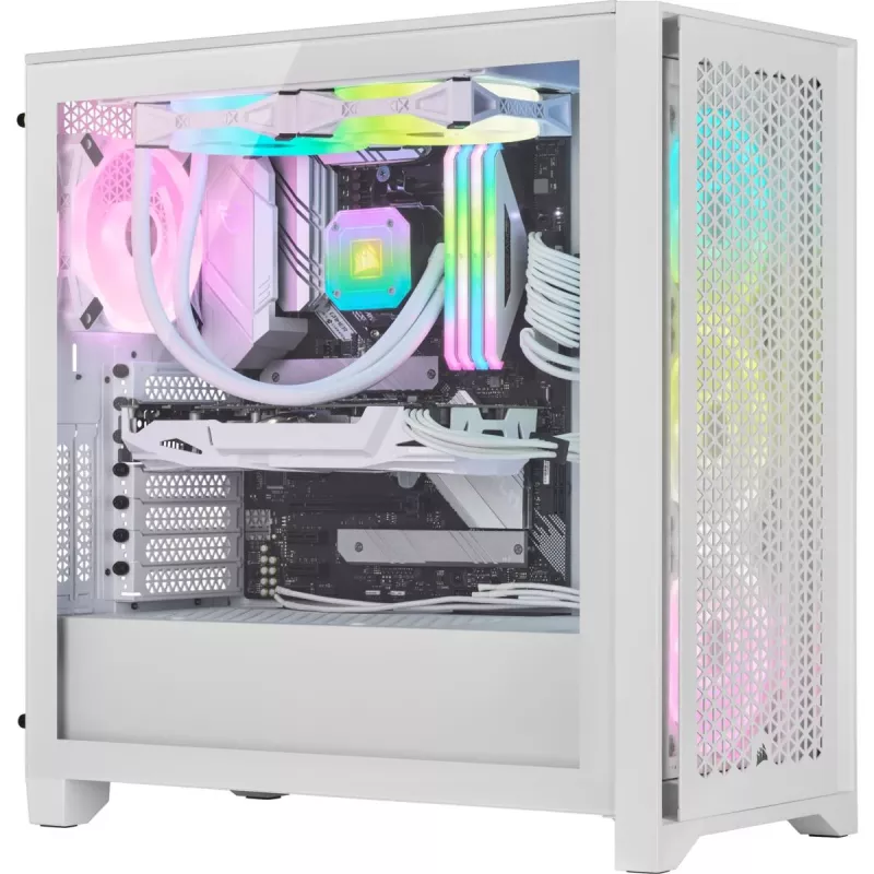 CORSAIR Midi Tower Case - Icue 4000d RGB Valge
