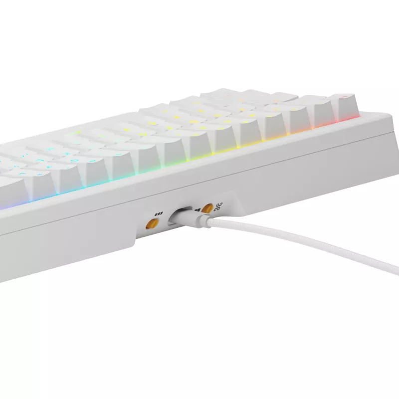 Mehaaniline mänguklaviatuur GLORIOUS GMMK 3 65% Valge — juhtmega USB, RGB, QWERTY (USA)