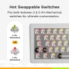 Mehaaniline mänguklaviatuur GLORIOUS GMMK 3 65% Valge — juhtmega USB, RGB, QWERTY (USA)