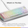 Mehaaniline mänguklaviatuur GLORIOUS GMMK 3 65% Valge — juhtmega USB, RGB, QWERTY (USA)