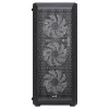 Aerocool BEAMBKV2 Gaming ATX Case 4 Fans 12cm FRGB Must, PC, Must, ATX, micro ATX, Mini-ITX, Mängimine, Sinine, Roheline, Punane, Esipaneel, Külg