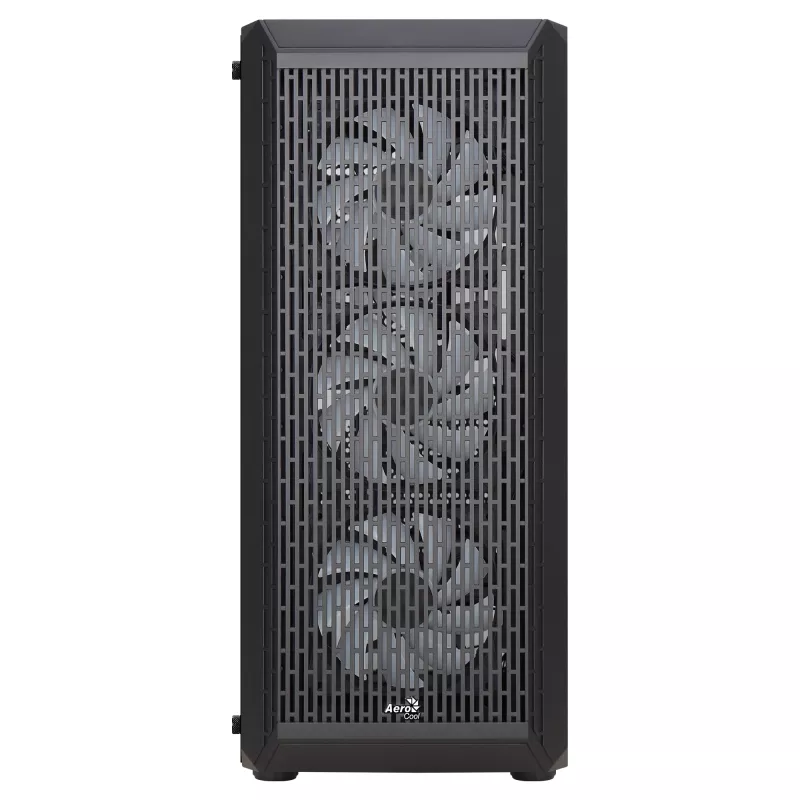 Aerocool BEAMBKV2 Gaming ATX Case 4 Fans 12cm FRGB Must, PC, Must, ATX, micro ATX, Mini-ITX, Mängimine, Sinine, Roheline, Punane, Esipaneel, Külg