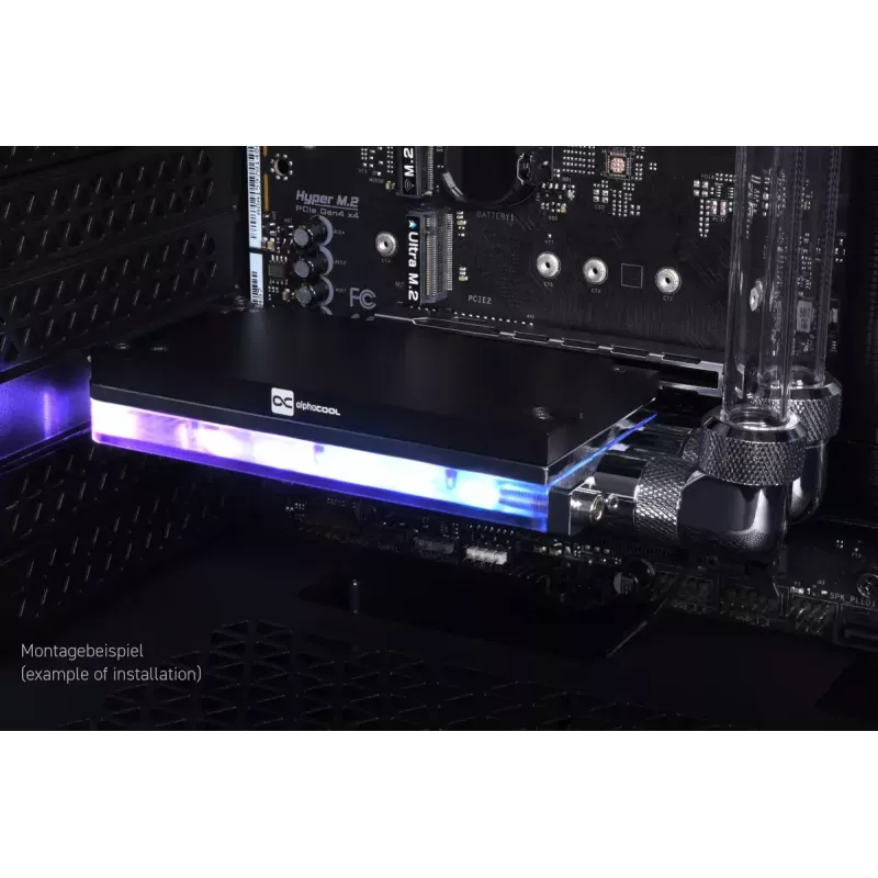 Alphacool Core M.2 NVMe PCIe 5.0 vedelikjahuti tagaplaadiga