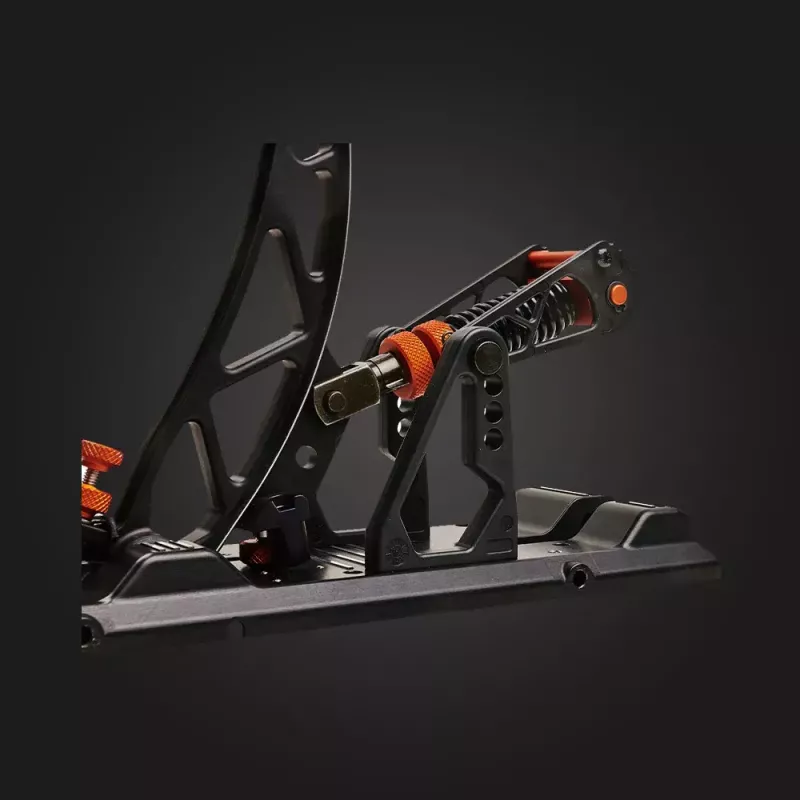 Asetek Gaming Pedals 40-010-0000002 — juhtmega PC-pedaalid, alumiinium/pronkskorpus, must/oranž/valge