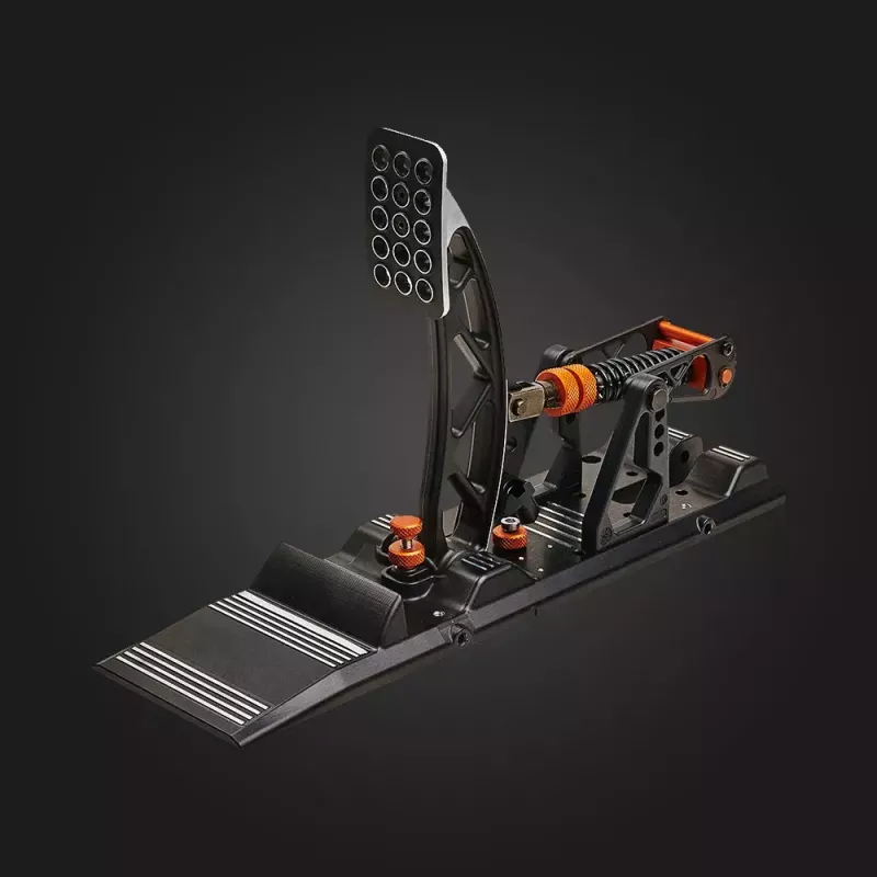 Asetek Gaming Pedals 40-010-0000002 — juhtmega PC-pedaalid, alumiinium/pronkskorpus, must/oranž/valge