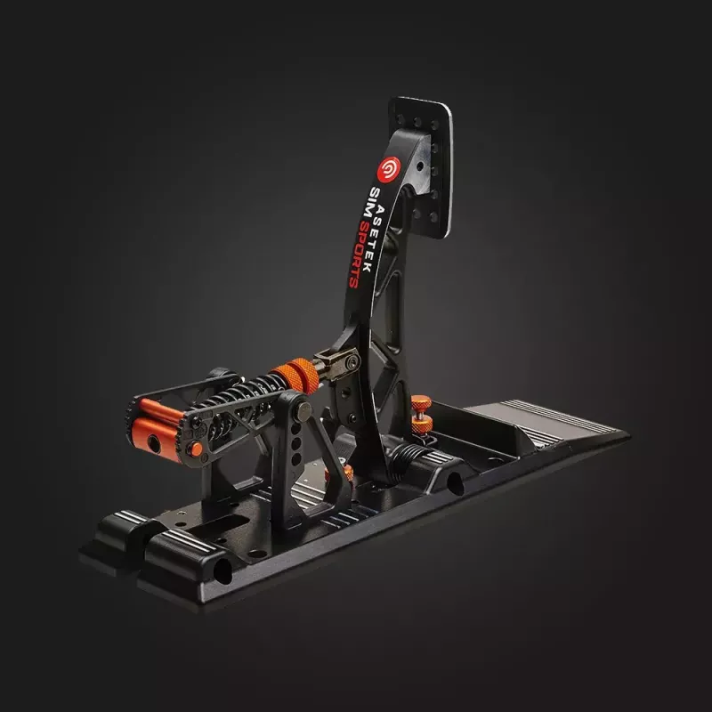 Asetek Gaming Pedals 40-010-0000002 — juhtmega PC-pedaalid, alumiinium/pronkskorpus, must/oranž/valge