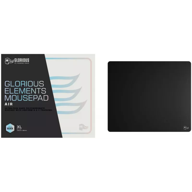 Glorious Gaming Glorious Element hiirematt - Air, must, monokroomne, polükarbonaat, libisemisvastane alus, mänguhiirematt