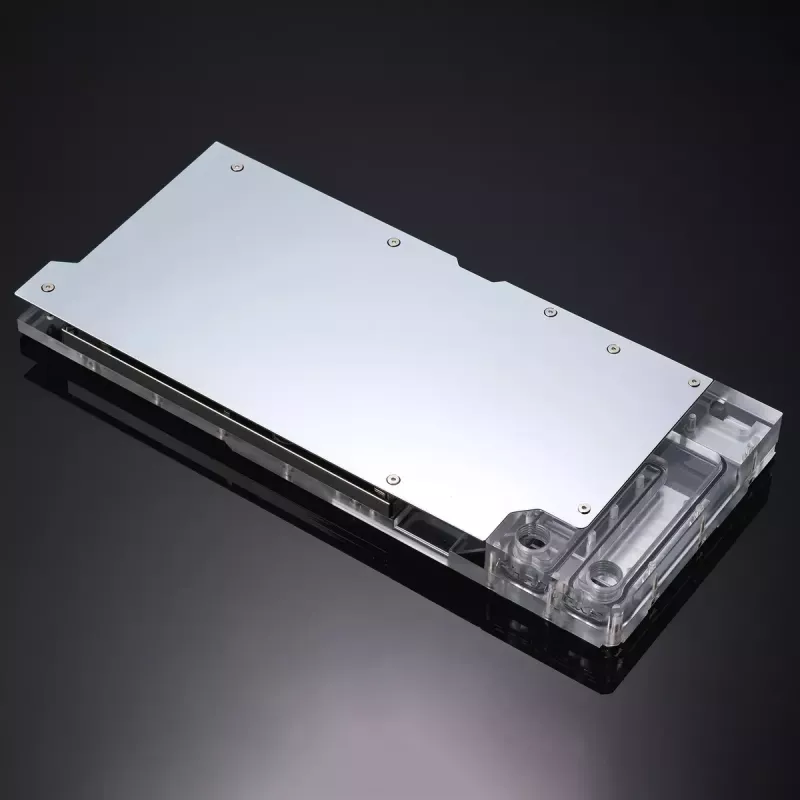 Water block + Backplate Phanteks Glacier G40 Akrüül Vask Hall Läbipaistev