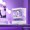 Arvutikorpus Jonsbo D400 Midi Tower ATX karastatud klaas - valge