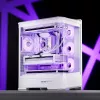Arvutikorpus Jonsbo D400 Midi Tower ATX karastatud klaas - valge