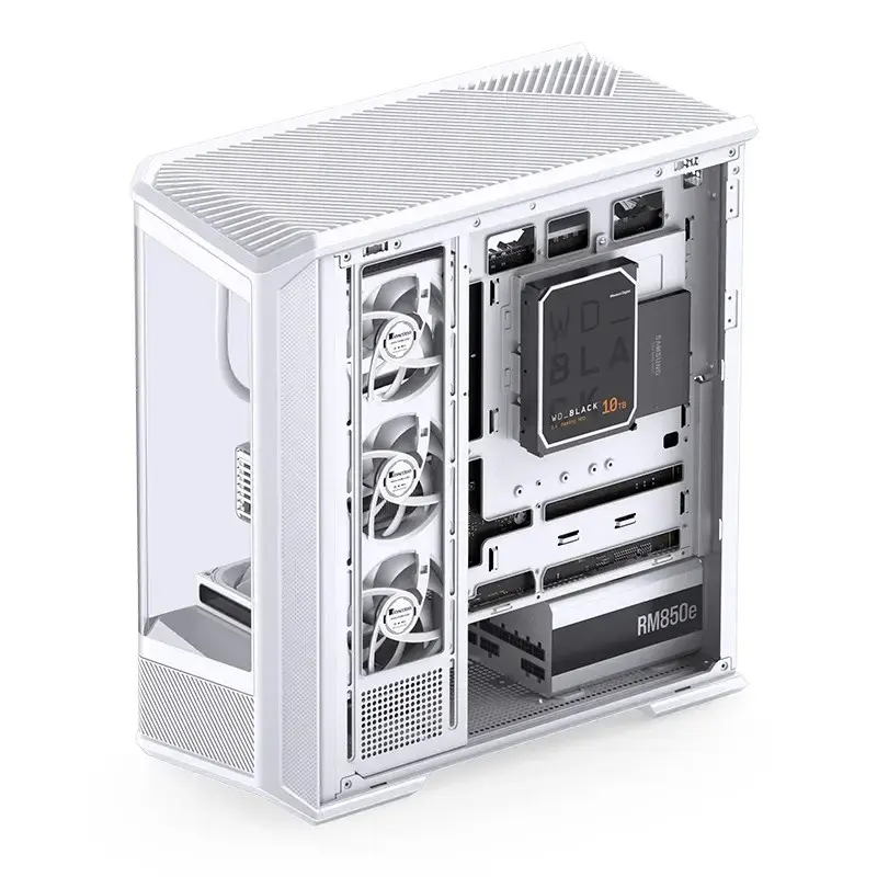 Arvutikorpus Jonsbo D400 Midi Tower ATX karastatud klaas - valge