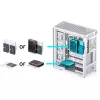 Arvutikorpus Jonsbo D400 Midi Tower ATX karastatud klaas - valge