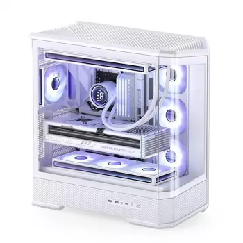 Arvutikorpus Jonsbo D400 Midi Tower ATX karastatud klaas - valge