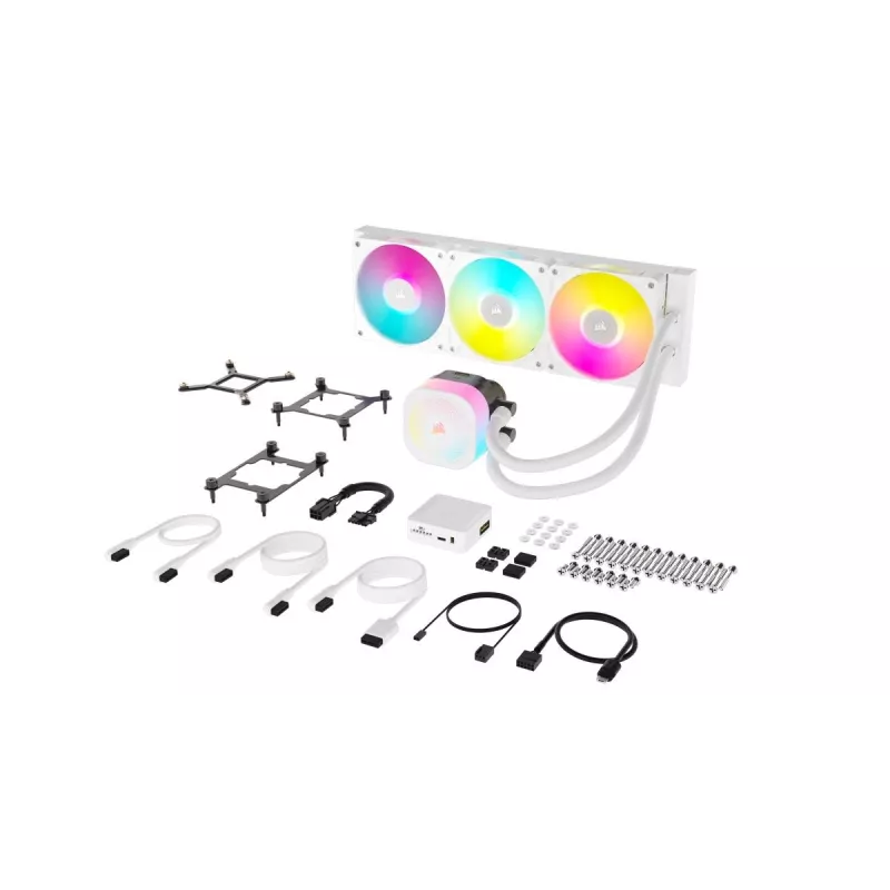 CORSAIR protsessori jahuti - Icue Link Titan 360 Rx RGB Aio vedelikjahuti - valge