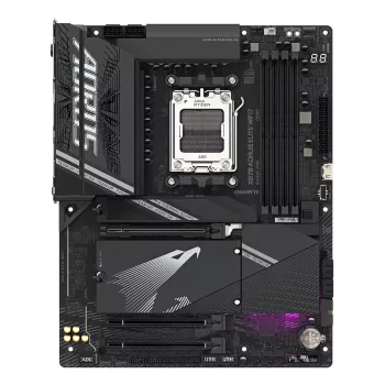 GIGABYTE X870 AORUS ELITE WIFI7 emaplaat - toetab AMD Ryzen 9000 protsessoreid, 16+2+2 faasi VRM, kuni 8000MHz DDR5 (OC), 3xPCIe 5.0 + 1xPCIe 4.0, Wi-Fi 7, 2.5GbE LAN, USB 4