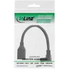 InLine DisplayPort 1.4 adapterkaabel I/E, 8K4K, allanurgas, must/kuldne