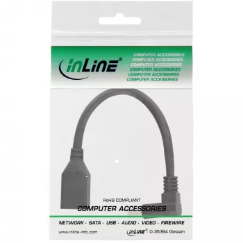 InLine DisplayPort 1.4 adapterkaabel I/E, 8K4K, allanurgas, must/kuldne
