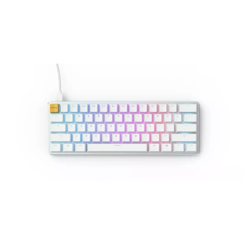 Glorious Gaming GMMK klaviatuur USB QWERTY US International Hõbedane, Valge