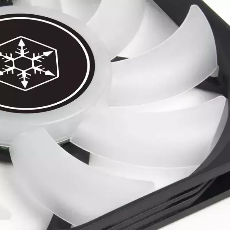 Õhkjahuti Silverstone Air Slimmer 120 12 cm must läbipaistev