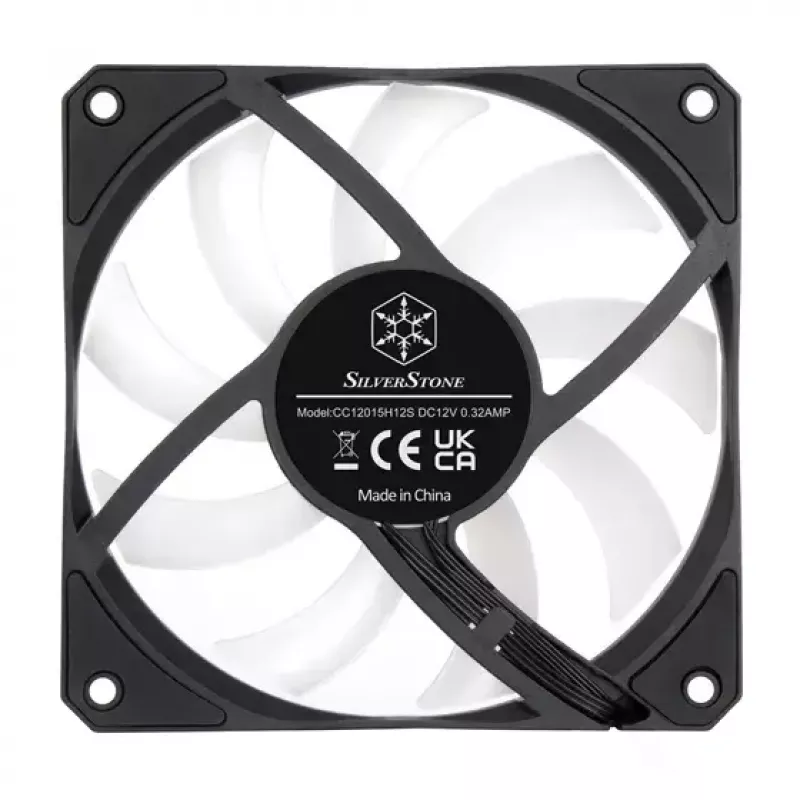 Õhkjahuti Silverstone Air Slimmer 120 12 cm must läbipaistev