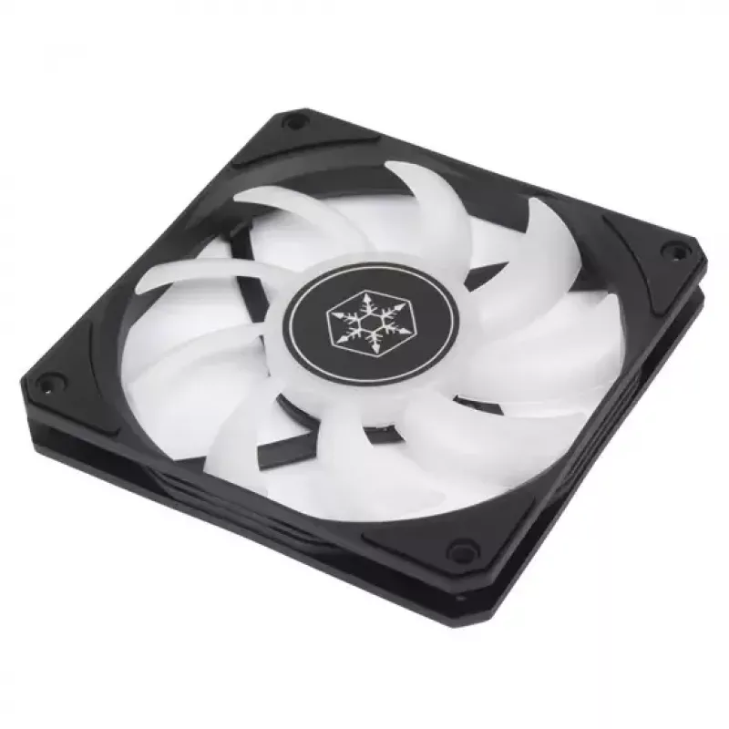 Õhkjahuti Silverstone Air Slimmer 120 12 cm must läbipaistev