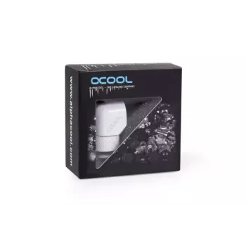 Kinnituskomplekt Alphacool Eiszapfen L-pistik pöörlev G1/4 väliskeere G1/4 sisekeermele valge