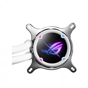 ASUS ROG STRIX LC II 240 ARGB Valge Edition, kõik-ühes vedelikjahutus, 12 cm, 137,5 m³/h, valge