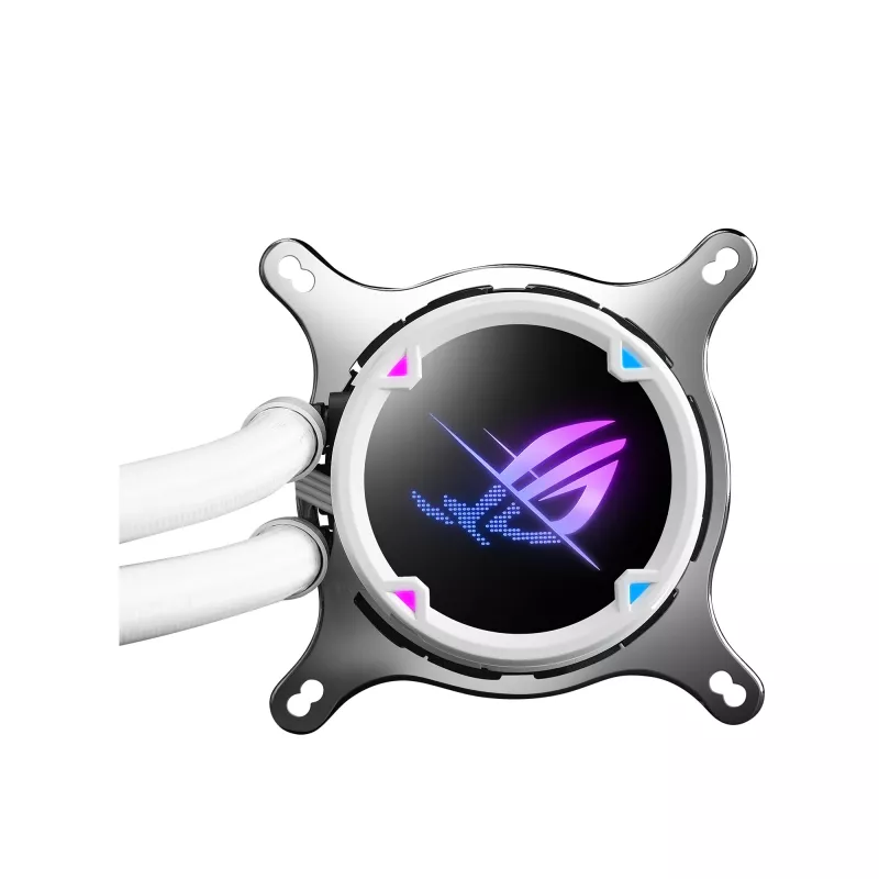 ASUS ROG STRIX LC II 240 ARGB Valge Edition, kõik-ühes vedelikjahutus, 12 cm, 137,5 m³/h, valge