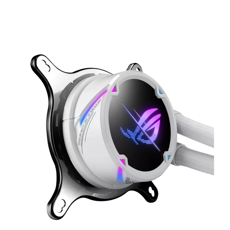 ASUS ROG STRIX LC II 240 ARGB Valge Edition, kõik-ühes vedelikjahutus, 12 cm, 137,5 m³/h, valge