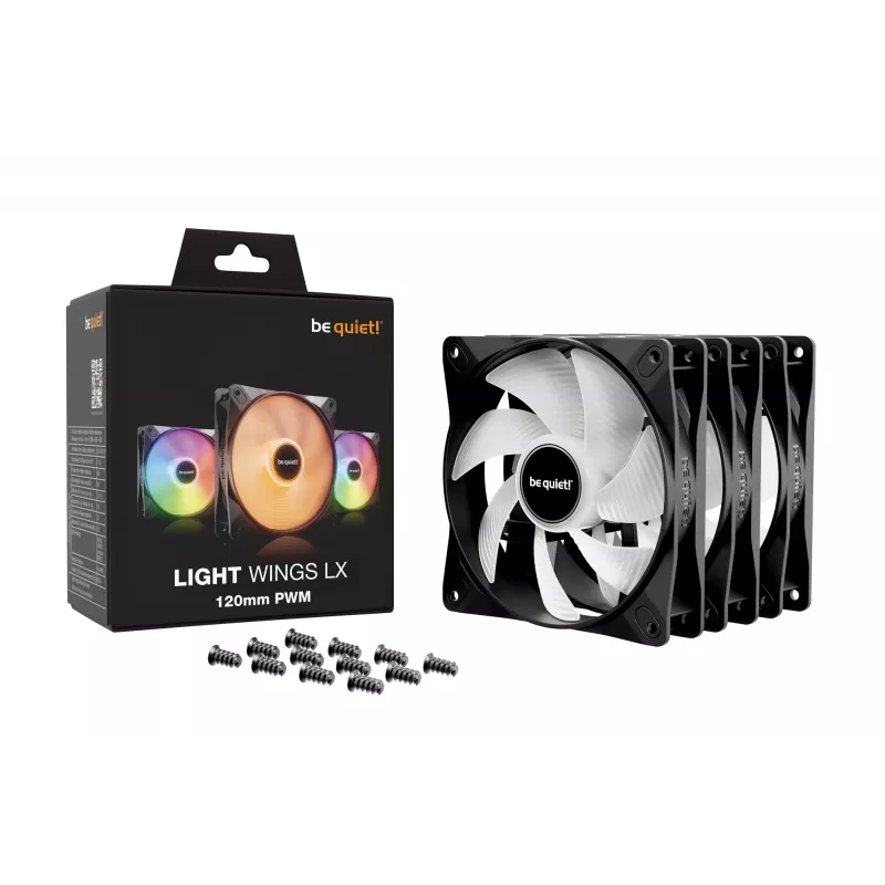 be quiet LIGHT WINGS LX 120mm PWM 3-Pack Must Arvutikorpuse ventilaator 12 cm 3 tk