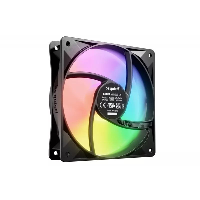 be quiet! LIGHT WINGS LX 120mm PWM arvutikorpuse ventilaator 12 cm Must 1 tk