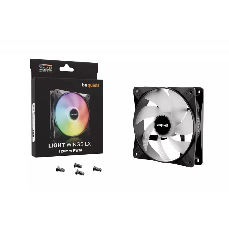 be quiet! LIGHT WINGS LX 120mm PWM arvutikorpuse ventilaator 12 cm Must 1 tk