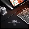 Axagon HMC-KB-GE, USB 5Gbps jaam koos klaviatuuriga, HDMI 4K/60Hz, 3x USB-A, SD/mSD, heli, PD 100, Saksa paigutus