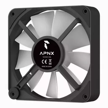 Ventilaator APNX FP2-120 PWM ARGB, maksimaalne õhuvool 83.87 cfm, must