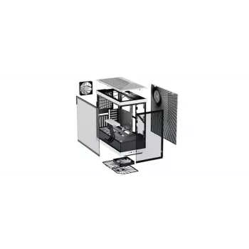 PC-korpus HYTE Y40 Midi Tower Must, Valge