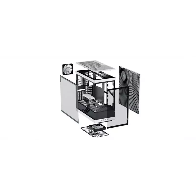 PC-korpus HYTE Y40 Midi Tower Must, Valge