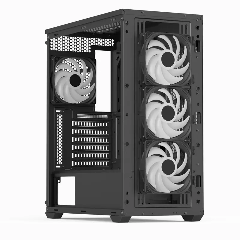 Aerocool D501A Midi Tower Must, Wood