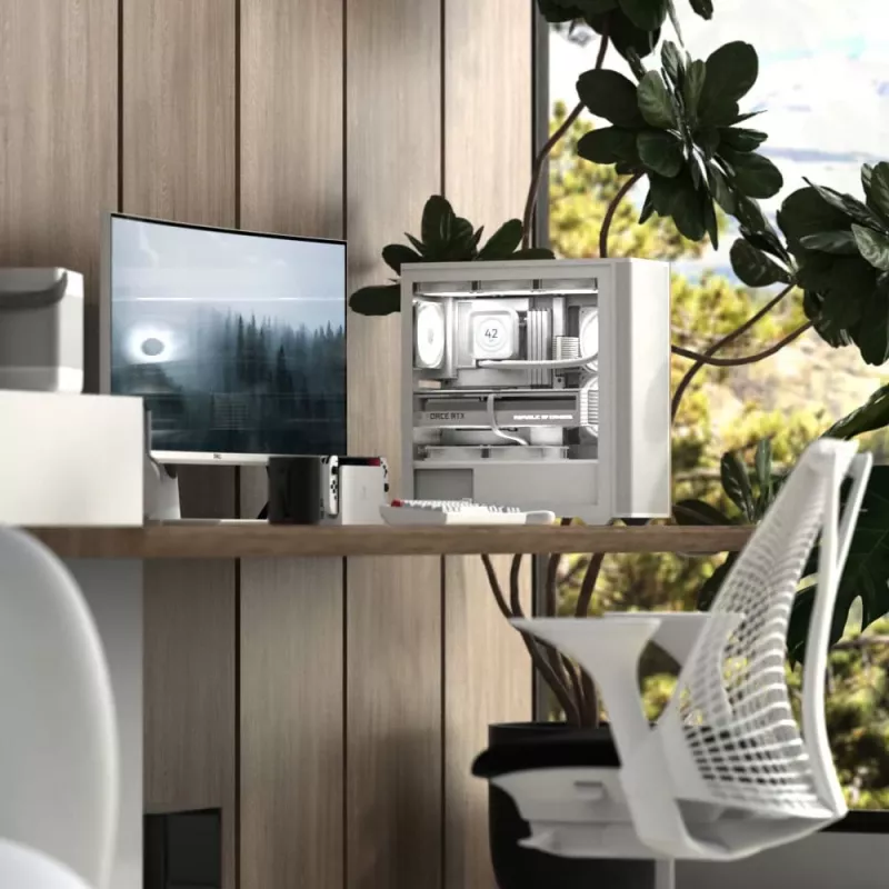 Aerocool D501A Midi Tower Must, Wood