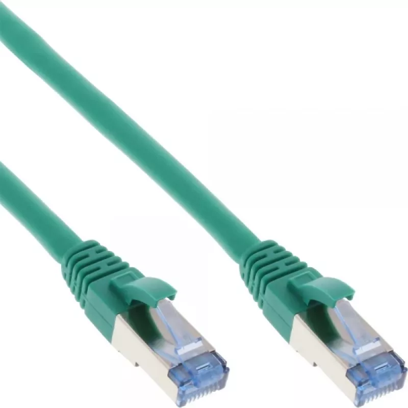 InLine patch-kaabel S/FTP PiMF Cat.6A halogen free 500MHz roheline 3m