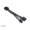 Adapterkaabel Akasa AK-CBPW22-15 — 8-kontaktiline EPS 4-kontaktilisele ATX-le, 15 cm
