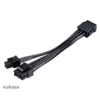 Adapterkaabel Akasa AK-CBPW22-15 — 8-kontaktiline EPS 4-kontaktilisele ATX-le, 15 cm