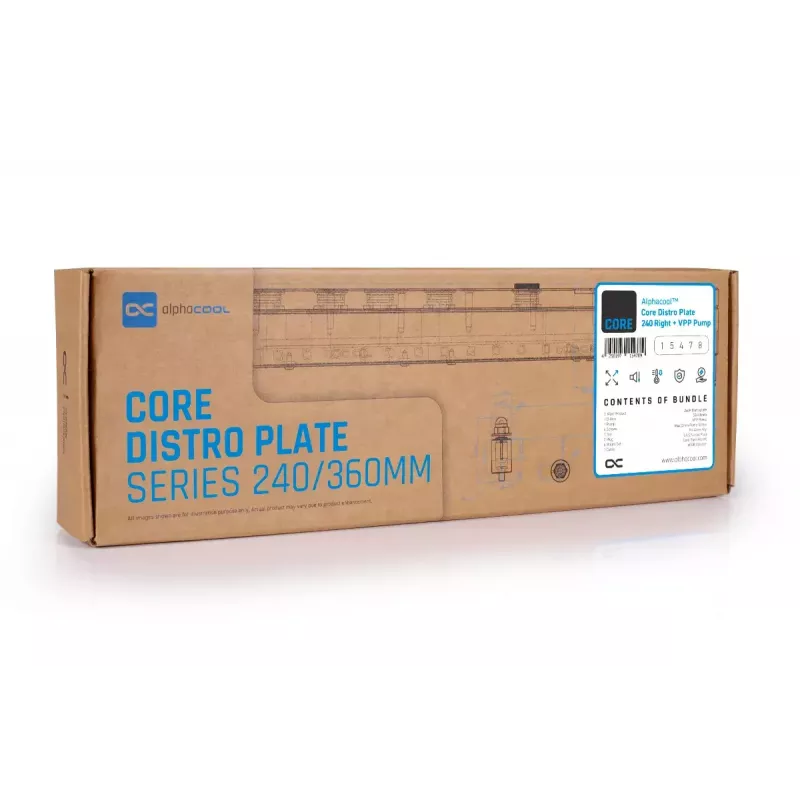 Pump ja reservuaar Alphacool Core Distro Plate Must Transparent Acrylic Aluminium Ceramic Synthetic