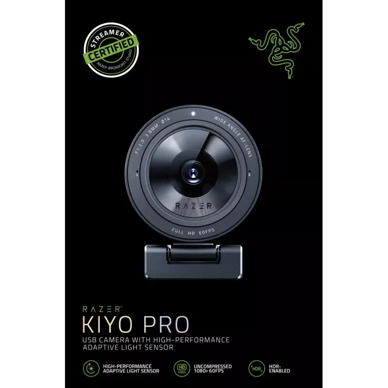 Veebikaamera Razer Kiyo Pro 2,1 MP 1920 x 1080 pikslit USB Must
