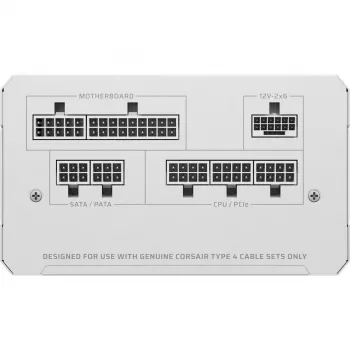 CORSAIR toiteplokk - Rme seeria Rm850e - täismodulaarne madala müratasemega ATX - valge