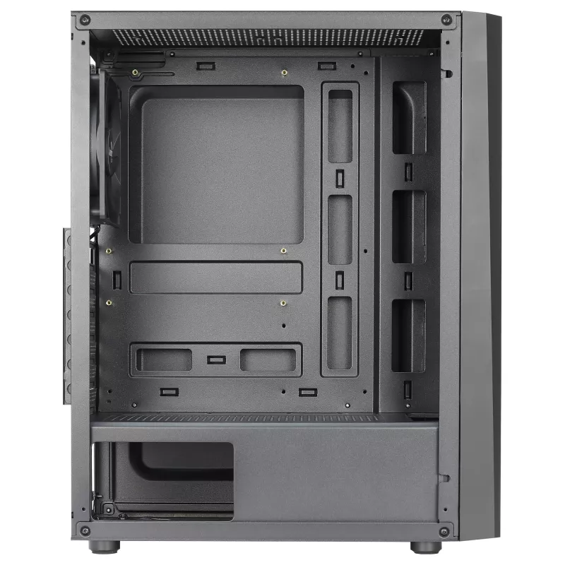 Aerocool DELTABKV1 ATX PC Case RGB Front Full Side Window 12cm Fan Must